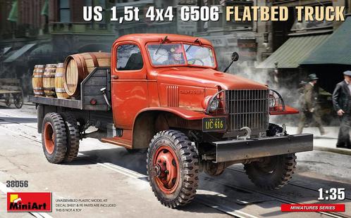 Miniart - 1/35 Us 1,5tt 4ã—4 G506 Flatbed Truck (11/21), Hobby en Vrije tijd, Modelbouw | Overige, Nieuw, Verzenden