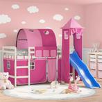 vidaXL Kinderhoogslaper met toren 90x200 cm massief, 90 cm, Eenpersoons, Verzenden, Nieuw