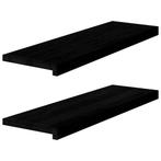 vidaXL Vensterbanken 2 st 80x30x2 cm massief eikenhout, Doe-het-zelf en Verbouw, Kozijnen en Schuifpuien, Verzenden, Nieuw