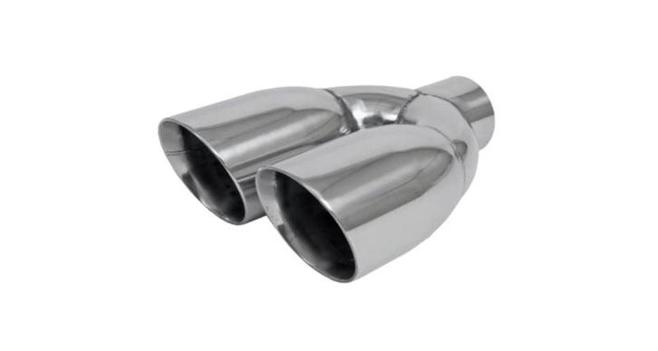 2 X 3,5 inch uitgang - 2,5 ingang rvs uitlaat sierstuk, Auto-onderdelen, Overige Auto-onderdelen, Nieuw, Ophalen of Verzenden