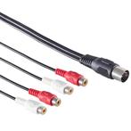 DIN 5-pins (m) - 2x Tulp stereo 2RCA (v) audio, Audio, Tv en Foto, Overige Audio, Tv en Foto, Nieuw, Ophalen of Verzenden