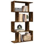 vidaXL Kamerscherm / boekenkast 4-laags 70x24x129 cm hout, Huis en Inrichting, Kasten | Boekenkasten, Verzenden, Nieuw, Overige houtsoorten