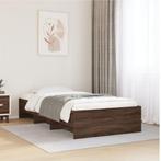 vidaXL Bedframe zonder matras bewerkt hout bruin eikenkleur, 90 cm, Eenpersoons, Bruin, Verzenden