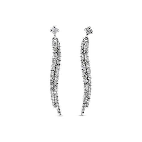 Oorbellen - 18 karaat Witgoud - 1.23ct. tw. Diamant, Sieraden, Tassen en Uiterlijk, Oorbellen