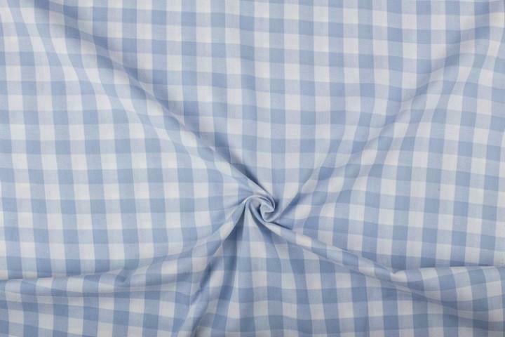 Brabants bont stof blauw wit geruit - 18mm geruit, Hobby en Vrije tijd, Stoffen en Lappen, 120 cm of meer, 200 cm of meer, Blauw