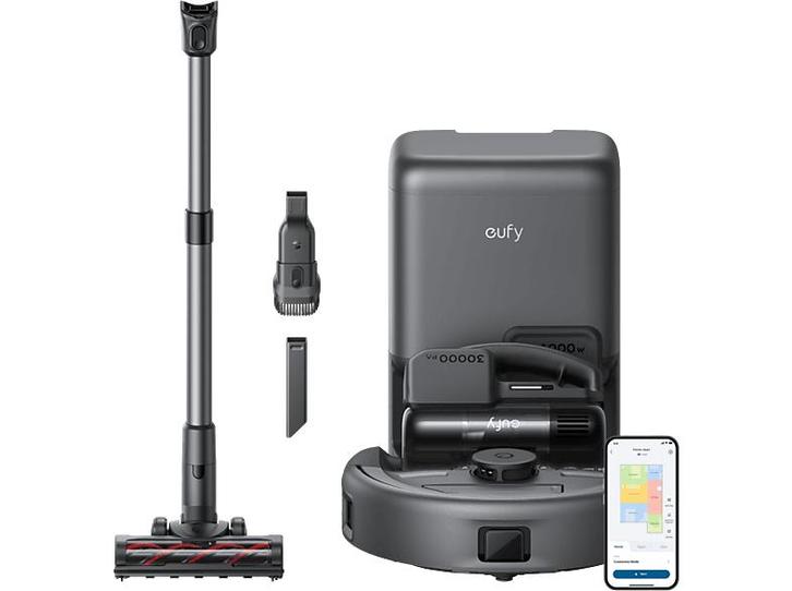 Eufy -  Robot Vacuum 3-in-1 E20 Robotstofzuiger  - Grijs, Witgoed en Apparatuur, Stofzuigers, Robotstofzuiger, Nieuw, Verzenden