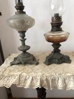 Olielamp (2) - Glas, Metaal, Kristal, Een lot bestaande uit, Antiek en Kunst