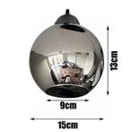 Hanglamp - Plafondlamp Industrieel 3-Lamps Smoke Bol Zwart