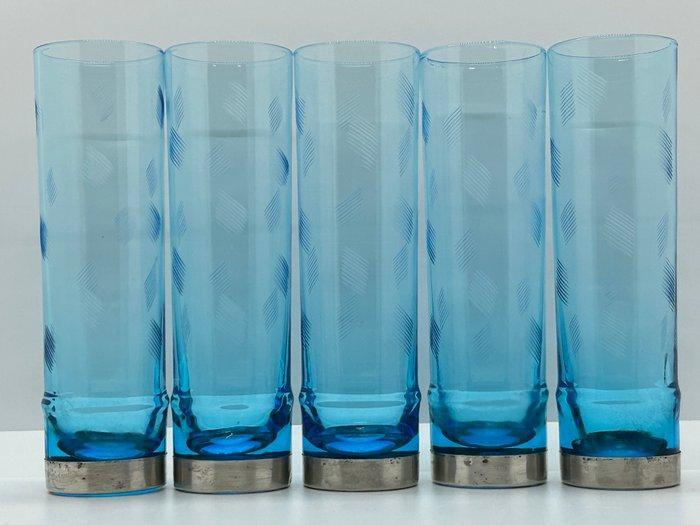 Moazzi Mauro - Drinkset (5) - Long drink - .800 zilver -, Antiek en Kunst, Antiek | Goud en Zilver