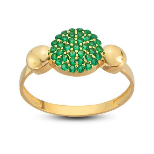 Zonder Minimumprijs - Ring - 14 karaat Geel goud Smaragd, Sieraden, Tassen en Uiterlijk, Ringen