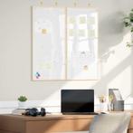 vidaXL Bulletinbord Wit 80 x 80 x 1.4 cm Massief grenenhout, Verzenden, Nieuw in verpakking