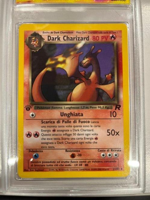 Pokémon - 1 Graded card - Charizard 21/82 First edition,, Hobby en Vrije tijd, Verzamelkaartspellen | Pokémon