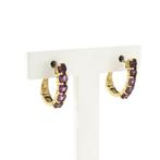 9 Karaat oorstekers met roze toermalijn (Oorbellen), Sieraden, Tassen en Uiterlijk, Oorbellen, Gebruikt, Overige kleuren, Ophalen of Verzenden