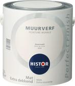 Histor Perfect Finish Muurverf Mat - Hoornwit 6763 - 2,5..., Doe-het-zelf en Verbouw, Verf, Beits en Lak, Wit, Nieuw, Ophalen of Verzenden