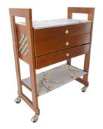 Naaidoos - Hout - Vintage model Fisarmonica met drie, Antiek en Kunst