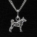 Zilveren Shiba inu ketting hanger - klein, Verzenden, Nieuw