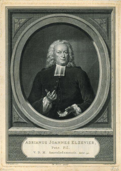 Portrait of Adrianus Joannes Elzevier, Antiek en Kunst, Kunst | Etsen en Gravures