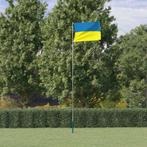 vidaXL Vlag met vlaggenmast Oekraïne 5,55 m aluminium, Diversen, Vlaggen en Wimpels, Verzenden, Nieuw