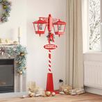 vidaXL Kerststraatlamp met 2 lantaarns Rood 40,5 x 80 x 188, Diversen, Kerst, Verzenden, Nieuw
