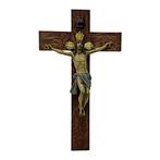 El renacimiento Olot - sculptuur, Cristo crucificado - 68 cm, Antiek en Kunst