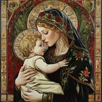 CARCANVAS_IT - MEDIEVAL STYLE FOR A MADONNA WITH CHILD, Antiek en Kunst, Antiek | Boeken en Bijbels