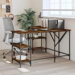 vidaXL Bureau 139x139x75 cm bewerkt hout gerookt, Huis en Inrichting, Bureaus, Verzenden, Nieuw