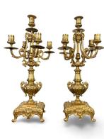 Kandelaber (2) - Verguld brons - Hoogte 54cm