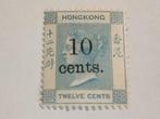 Hongkong 1876/1880 - 10c op 12c blauw - 1300€ N°24 avec, Gestempeld