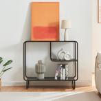 Consoletafel Færder 91,5x33x80,5 cm zwart mat [en.casa], Huis en Inrichting, Tafels | Sidetables, Verzenden, Nieuw