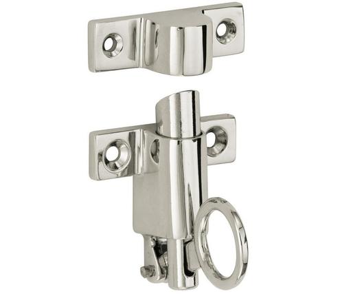 Raamknip Elegant met sluitkom glans nikkel, Doe-het-zelf en Verbouw, Hang- en Sluitwerk, Verzenden