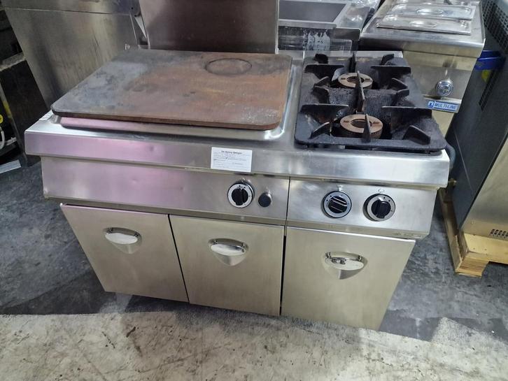 Doorkookplaat met 2 pits fornuis 105x70x90, Zakelijke goederen, Horeca | Keukenapparatuur, Ophalen of Verzenden