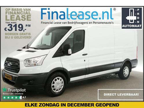 Ford Transit 2.0 TDCI L3H3 AUT Airco Cruise Cam Trekh €325pm, Auto's, Bestelauto's, Lease, Automaat, Diesel, Wit, Ford, Verzenden