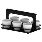 Serveerdisplay | Zwart | Incl. 6 Schaaltjes (Ø90x70) |, Verzenden, Nieuw in verpakking