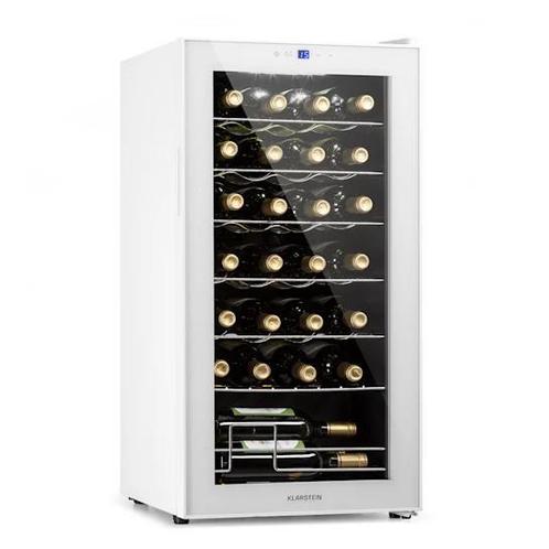 Wijnkoelkast Klimaatkast Wijnkoeler Glasdeur 28 Flessen Wit, Witgoed en Apparatuur, Koelkasten en IJskasten, Minder dan 75 liter
