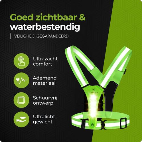 Lukardie® Hardloopverlichting - USB oplaadbaar, Sport en Fitness, Loopsport en Atletiek, Hardlopen, Nieuw, Overige merken, Kleding