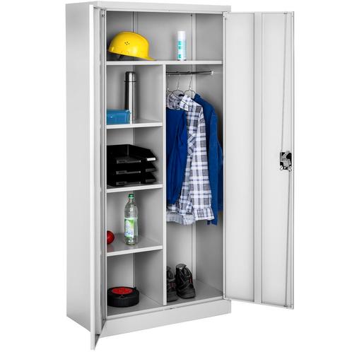 Lockerkast met 6 vakken en hanggedeelte - grijs, 80 cm, Huis en Inrichting, Kasten | Lockerkasten, Verzenden