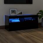 vidaXL Tv-meubel met LED-verlichting 90x35x40 cm zwart, Verzenden, Nieuw, 50 tot 100 cm, Minder dan 100 cm