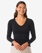 HEMA Dames T-shirt basic v-hals zwart 2 voor 24.99, Verzenden, Nieuw