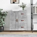 vidaXL Dressoir 69,5x34x90 cm bewerkt hout betongrijs, Huis en Inrichting, Kasten | Dressoirs, Verzenden, Nieuw, 50 tot 100 cm