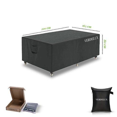 Tafelhoes 201 x 165 x 80 cm Zwart, Tuin en Terras, Tuinmeubel-accessoires, Ophalen of Verzenden
