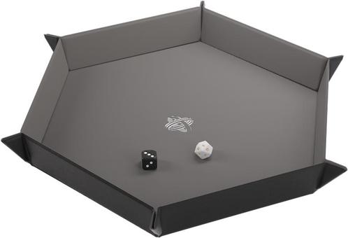 Dice Tray Magnetic Hexagonal - Zwart / Grijs | GameGenic -, Hobby en Vrije tijd, Gezelschapsspellen | Bordspellen, Nieuw, Verzenden