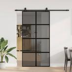 vidaXL Schuifdeur met beslagset 102,5x205 cm gehard glas, Doe-het-zelf en Verbouw, Verzenden, Nieuw