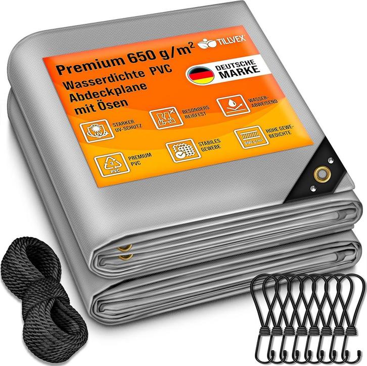 Afdekzeil - Scheurbestendig en Waterbestendig Zeil - 4x6 m -, Doe-het-zelf en Verbouw, Zeil en Folie, Zo goed als nieuw, Verzenden