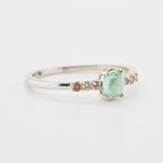 Zonder Minimumprijs - Ring 14 kt. - 0.34ct. tw. Smaragd, Sieraden, Tassen en Uiterlijk, Ringen, Nieuw