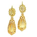 Oorbellen - 18 karaat Geel goud - Citrine, Georgian 1820, Nieuw