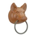 Gietijzeren varkenskop handdoekhouder - bruin (Interieur), Verzenden