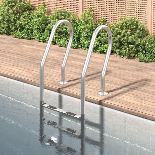 vidaXL Zwembadladder 54x38x158 cm 304 roestvrijstaal, Tuin en Terras, Zwembad-toebehoren, Nieuw, Verzenden
