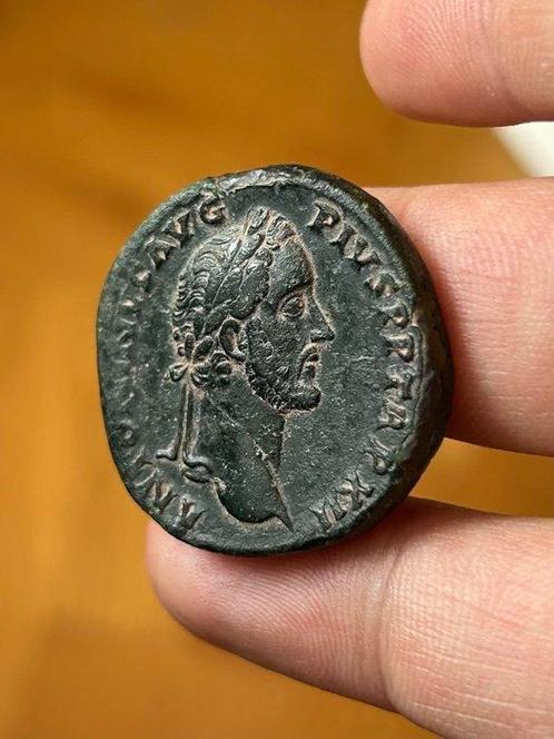 Romeinse Rijk. Antoninus Pius (138-161 n.Chr.). Sestertius, Postzegels en Munten, Munten | Europa | Niet-Euromunten