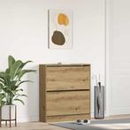 vidaXL Schoenenkast Gerookt eiken 80 x 21 x 87.5 cm Bewerkt, Verzenden, Nieuw