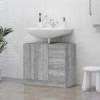 vidaXL Wastafelkast 63x30x54 cm bewerkt hout grijs sonoma, Huis en Inrichting, Verzenden, Nieuw, Minder dan 100 cm